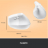 Мишка Logitech Lift Vertical Ergonomic Wireless/Bluetooth White (910-006475) - Фото 9