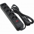 Мережевий фільтр живлення Patron 2 m3*1mm2 (SP-1055U) 5 розеток BLACK (EXT-PN-SP-1055U) - Фото 1