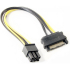 Перехідник живлення для відеокарт CABLEXPERT SATA(F) to PCIe 6-pin(M) (CC-PSU-SATA) - Фото 1