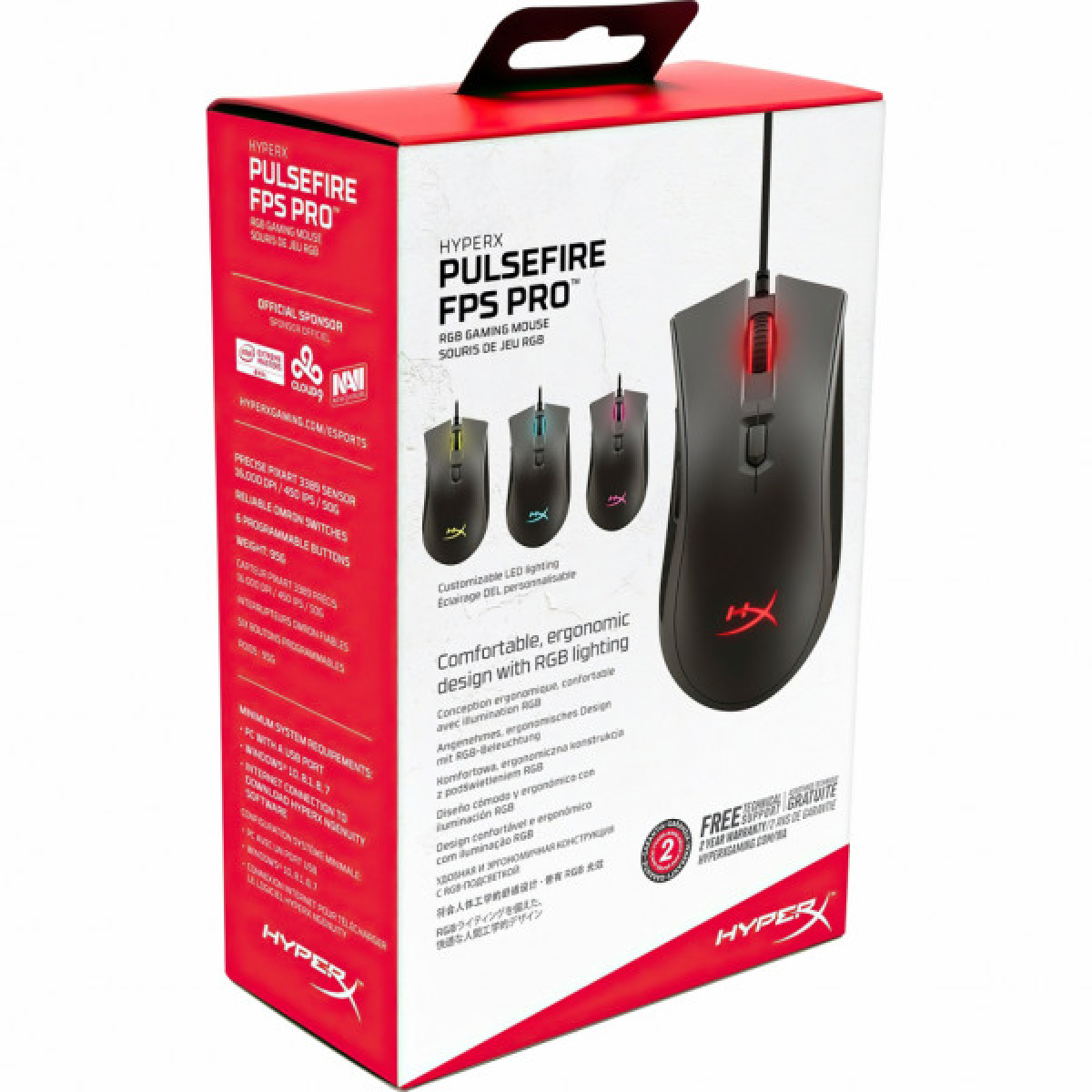 Мишка HyperX Pulsefire FPS Pro RGB USB Black (4P4F7AA) - Фото 7