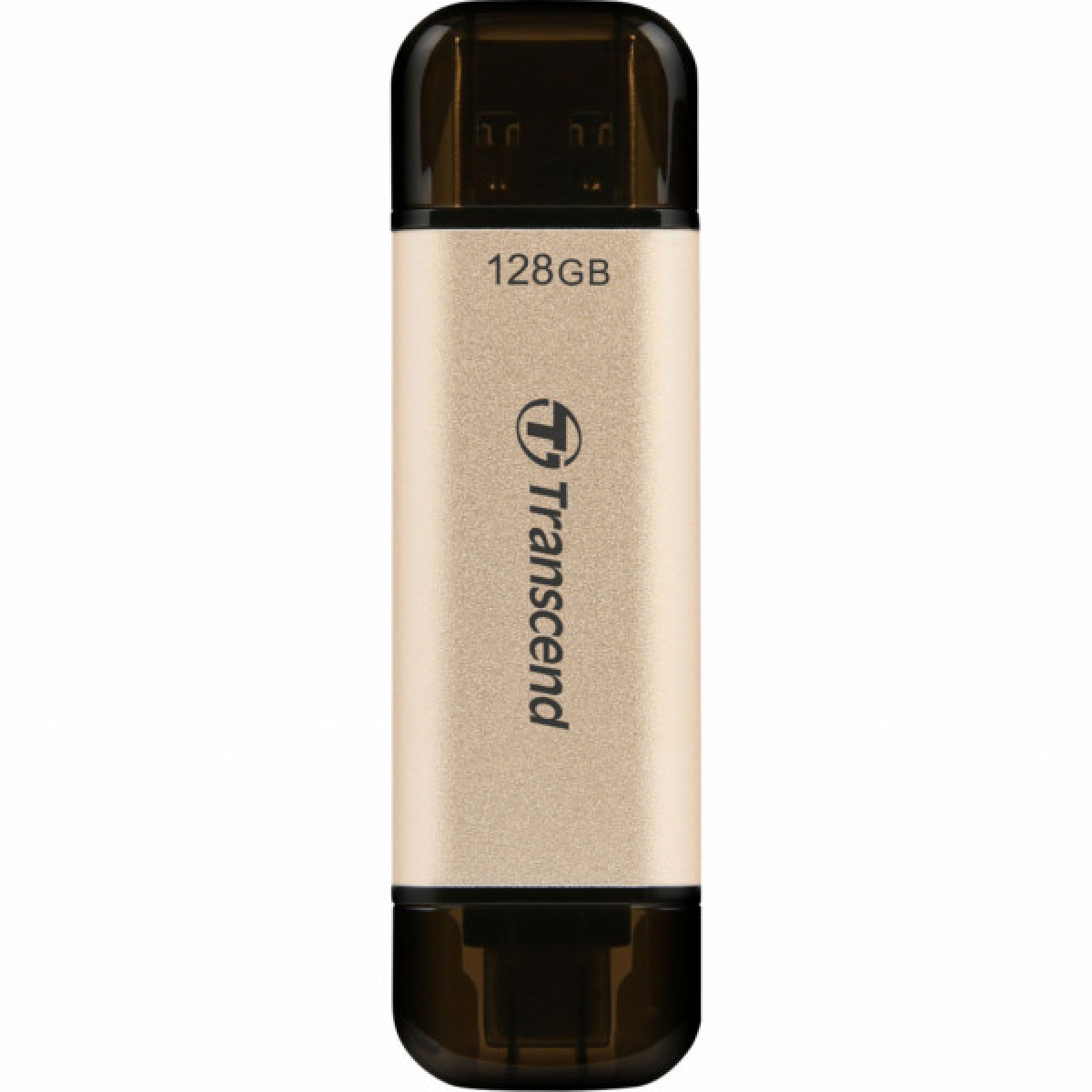 USB флеш накопичувач Transcend 128GB JetFlash 930 Gold-Black USB 3.2/Type-C (TS128GJF930C) - Фото 1