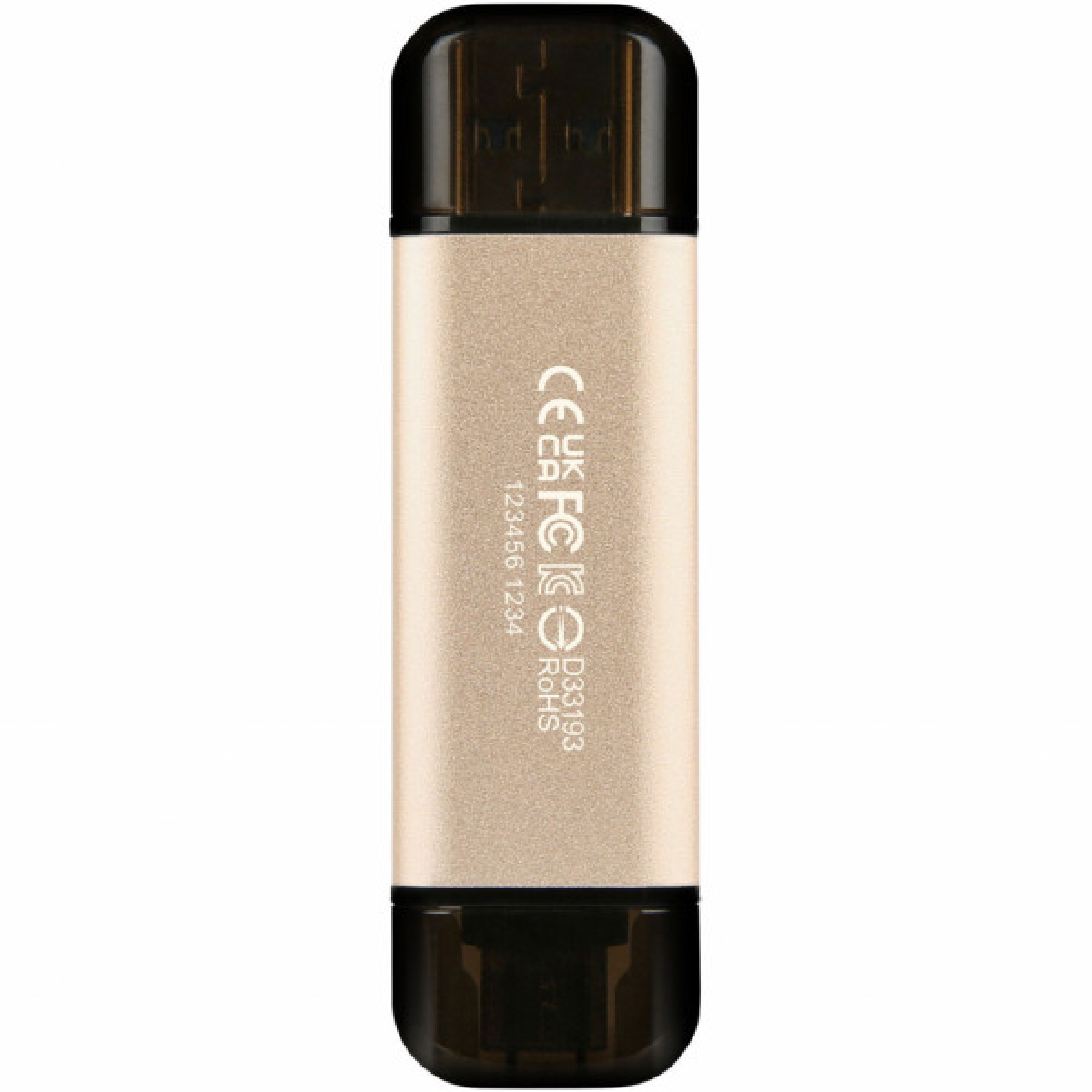 USB флеш накопичувач Transcend 128GB JetFlash 930 Gold-Black USB 3.2/Type-C (TS128GJF930C) - Фото 2