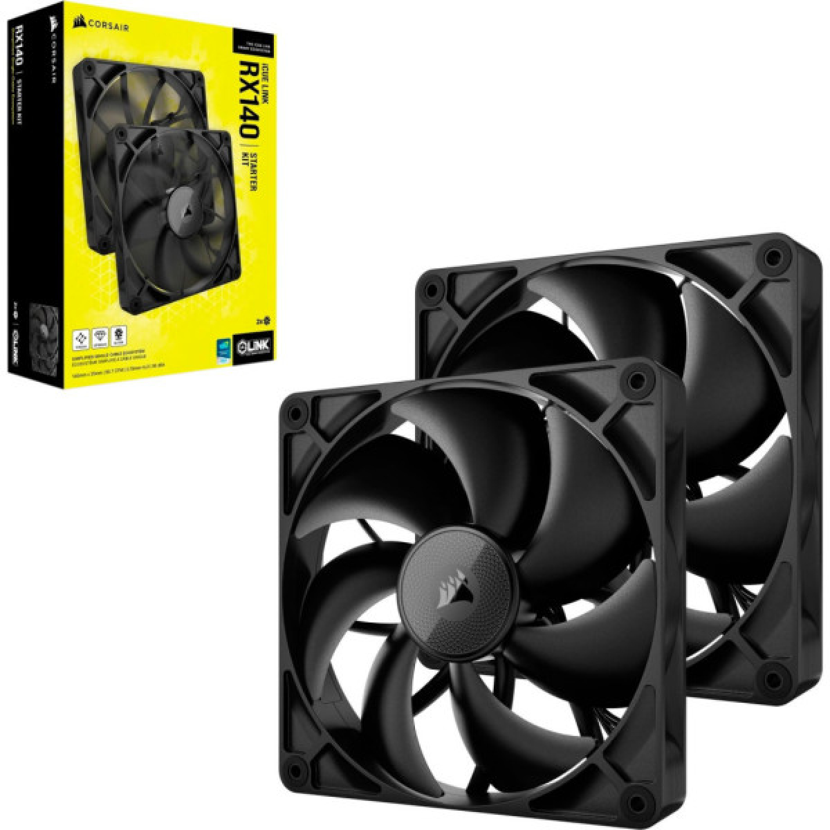Кулер для корпуса Corsair iCUE Link RX140 PWM Dual Pack (CO-9051012-WW) - Фото 7