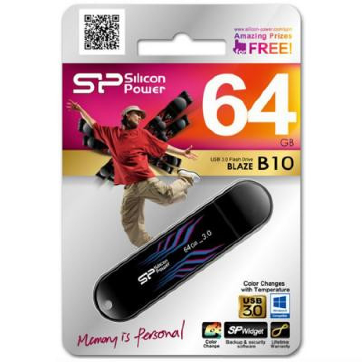 USB флеш накопитель Silicon Power 64Gb BLAZE B10 USB3.0 (SP064GBUF3B10V1B) - Фото 3