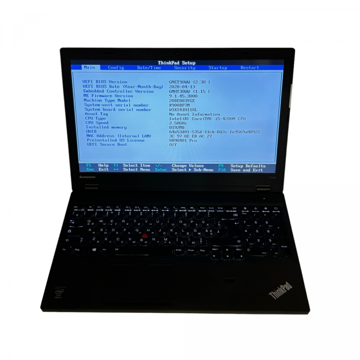 Ноутбук Lenovo T540p i5-4200M/8/240 SSD/GT 730M 1 GB - Class A- - Фото 5