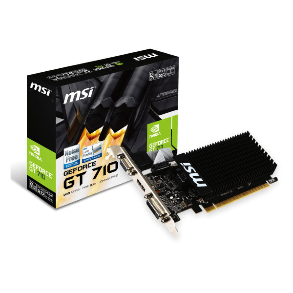 Відеокарта GeForce GT710 2048Mb MSI (GT 710 2GD3H LP) - Фото 1