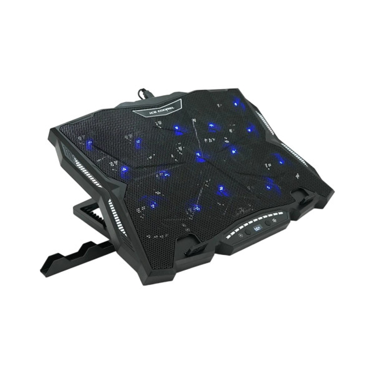 Подставка для ноутбука IceCoorel 10-17", 15*60mm 2500 RPM, TYPE-C+USB, 400x305x39mm, Black (K12) - Фото 2