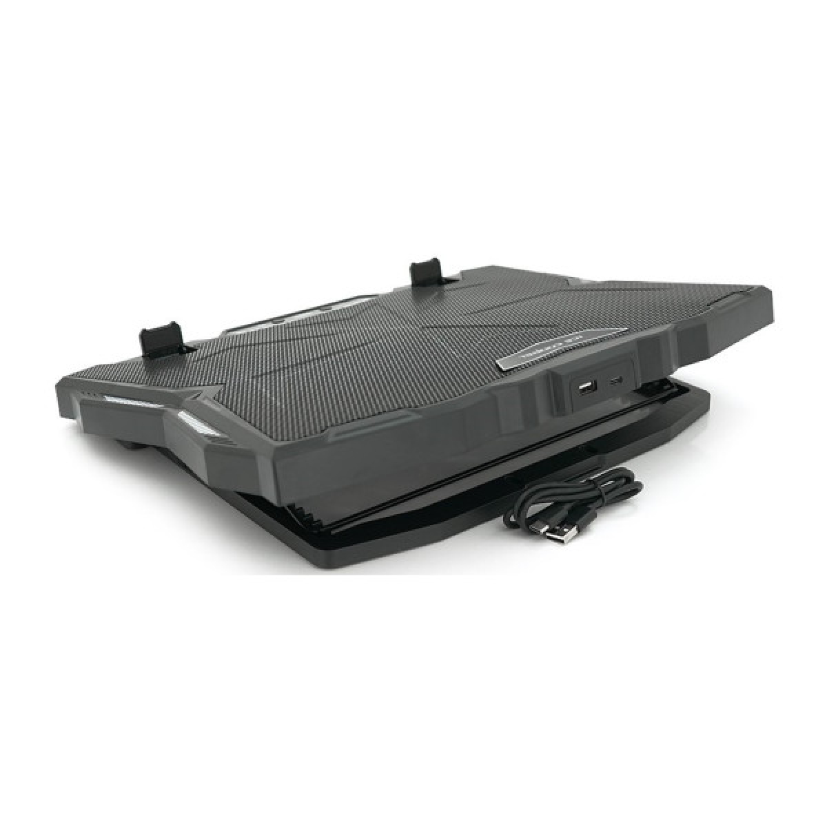 Подставка для ноутбука IceCoorel 10-17", 15*60mm 2500 RPM, TYPE-C+USB, 400x305x39mm, Black (K12) - Фото 3