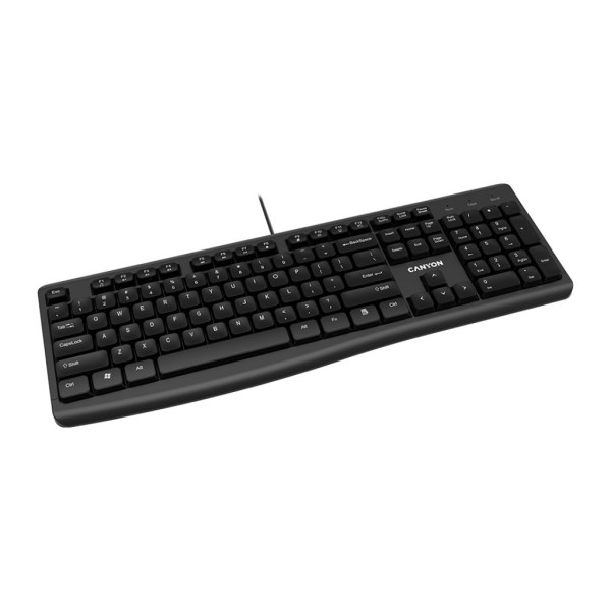 Клавіатура Canyon KB-50 Slim USB UA Black (CNE-CKEY5) - Фото 1