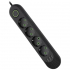 Сетевой фильтр питания Voltronic F04U, 4роз EU, 3*USB Black (F04U-Black) - Фото 1