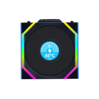 Кулер для корпуса Lian Li Uni Fan SL WIRELESS LCD Reverse, 120-1 (G99.12RSLLCD1W1B.00)