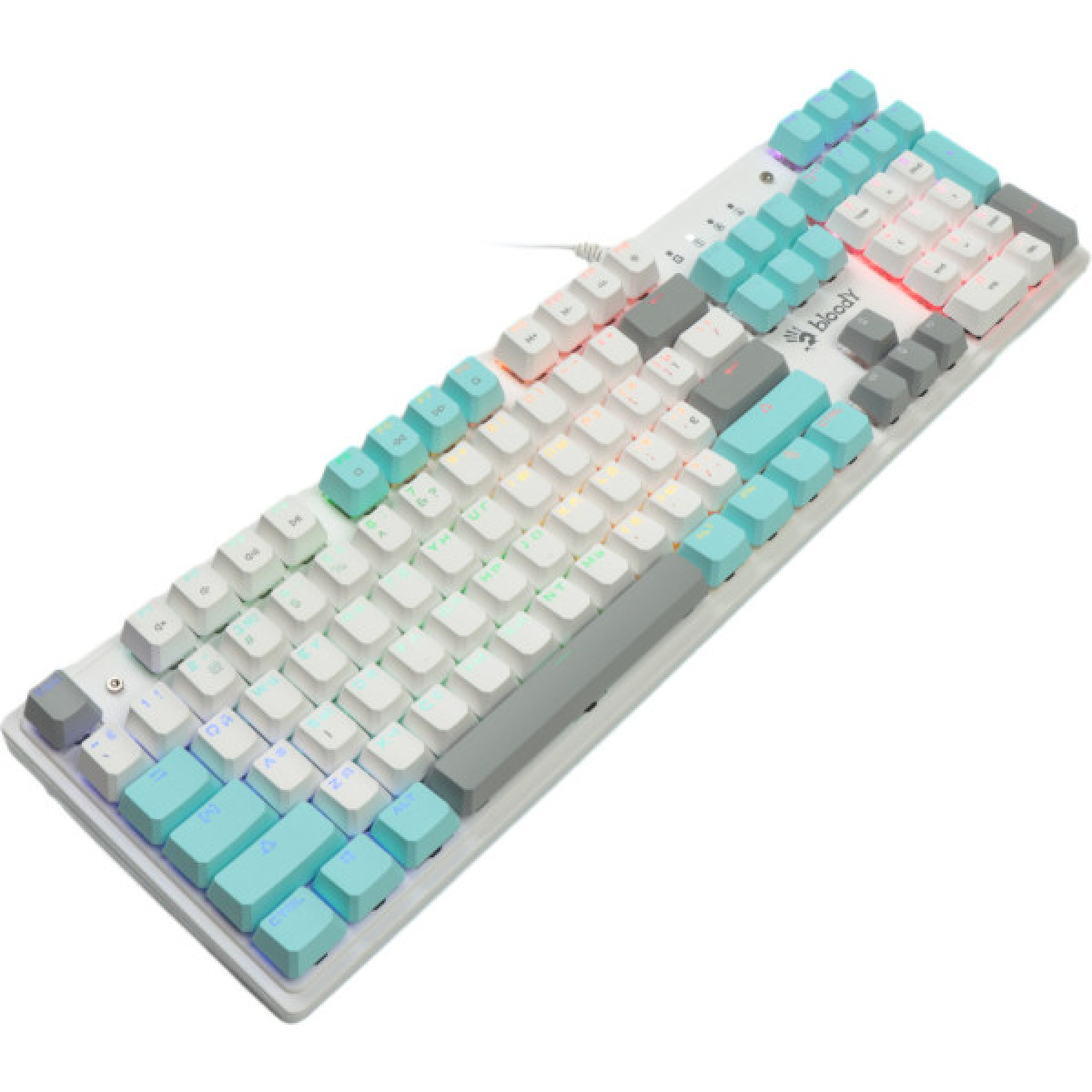 Клавіатура A4Tech Bloody S510R RGB BLMS Switch Red USB Icy White (Bloody S510R Icy White) - Фото 2
