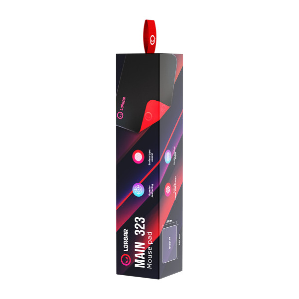 Килимок для мишки Lorgar Main 323 Black/Red (LRG-GMP323) - Фото 8