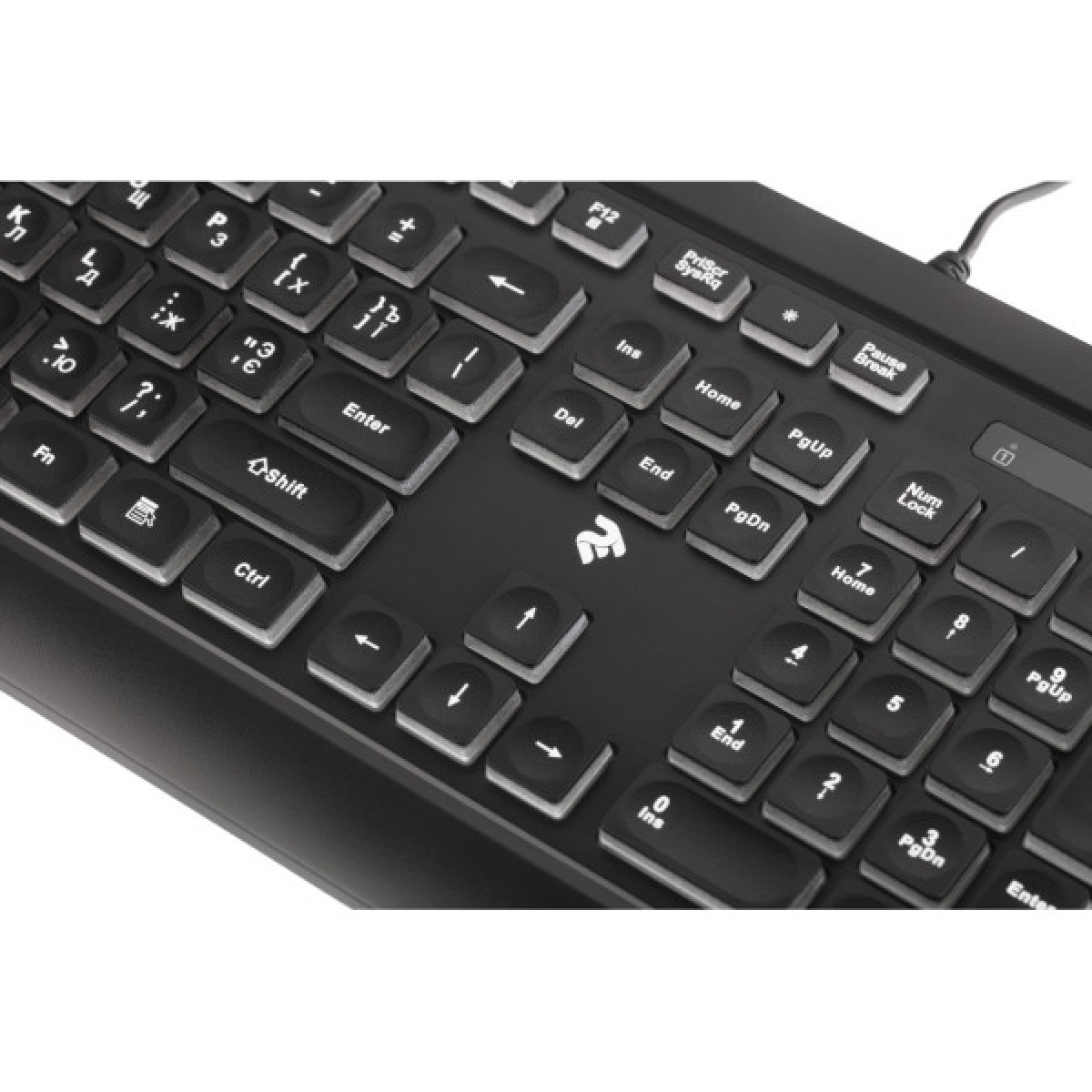 Клавіатура 2E KS120 White backlight USB Black (2E-KS120UB) - Фото 11