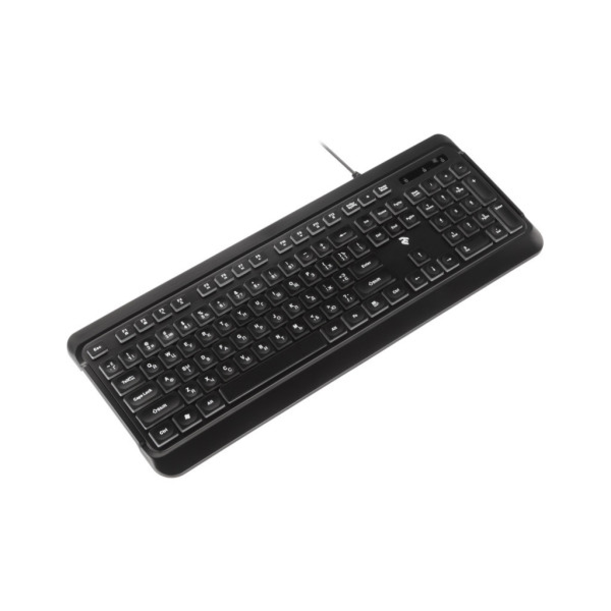 Клавіатура 2E KS120 White backlight USB Black (2E-KS120UB) - Фото 6