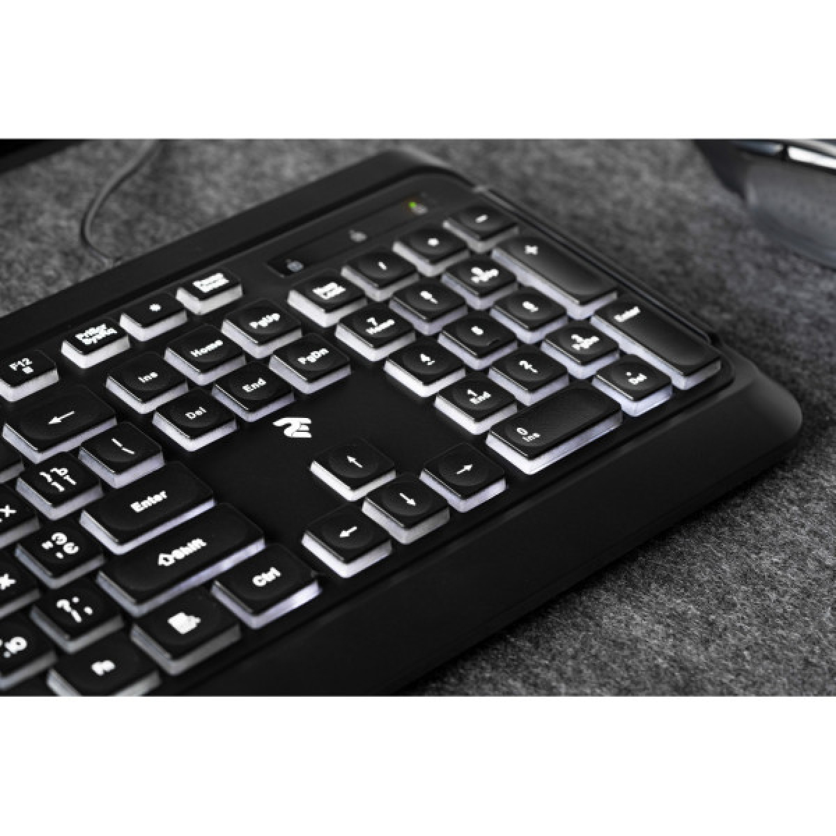 Клавіатура 2E KS120 White backlight USB Black (2E-KS120UB) - Фото 7