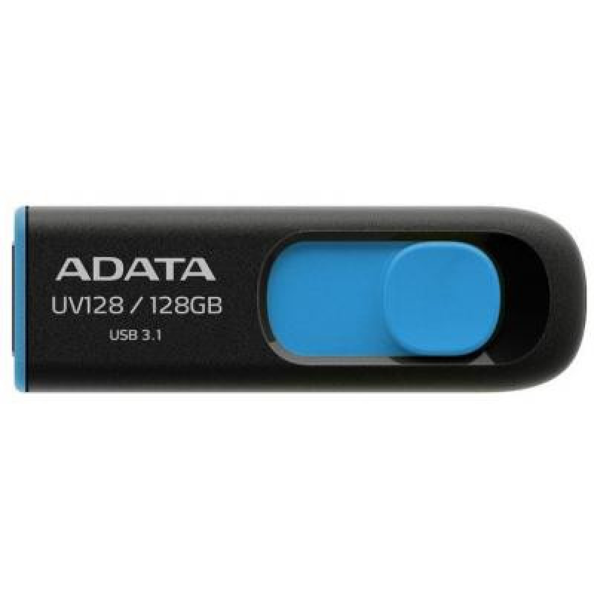 USB флеш накопитель ADATA 128GB UV128 Black/Blue USB 3.1 (AUV128-128G-RBE) - Фото 1