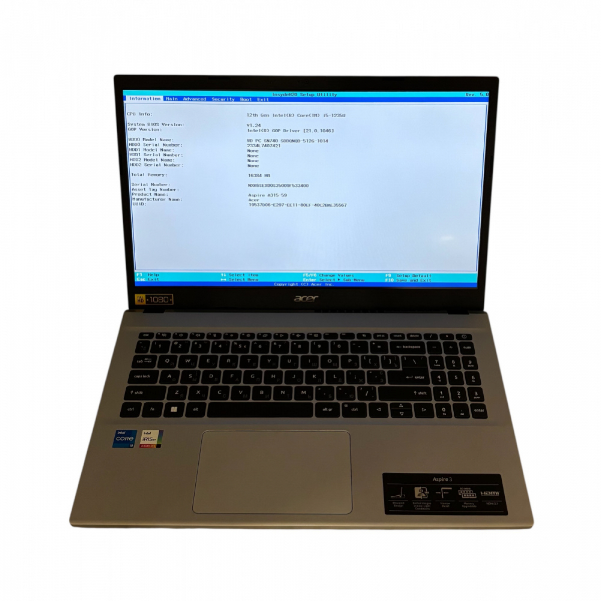 Ноутбук Acer Aspire 3 (A315-59-50PE) i5-1235U/16/512 SSD m.2 - New - Фото 5
