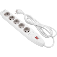 Сетевой фильтр питания 2E 5XSchuko, 3G*1.5мм, 2м, white (2E-SP515M2WH)