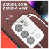 Сетевой фильтр питания ColorWay CW-CHE34PDW 3 розетки/4USB (CW-CHE34PDW) - Фото 11