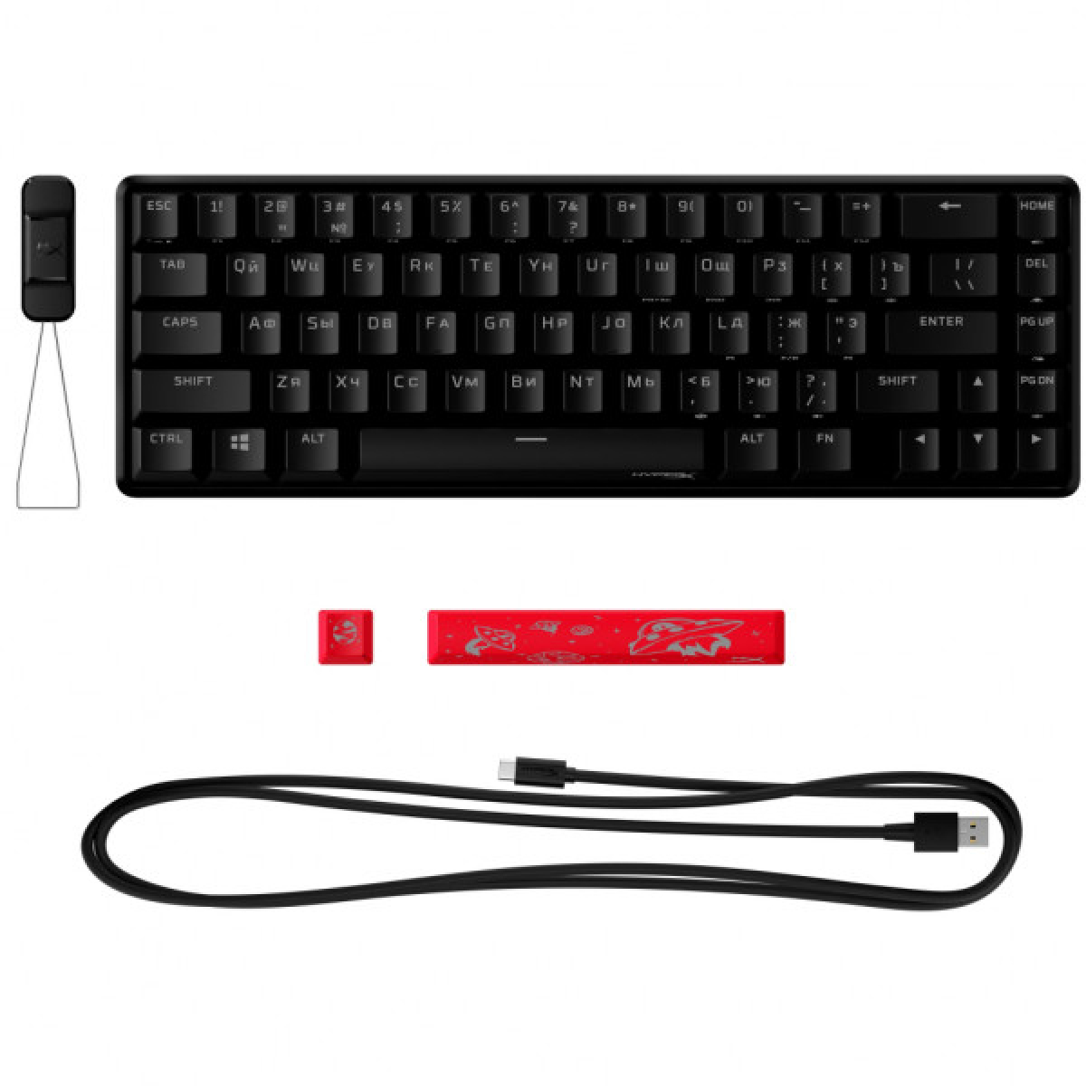 Клавіатура HyperX Alloy Origins 65 HX Red (4P5D6AX) - Фото 7