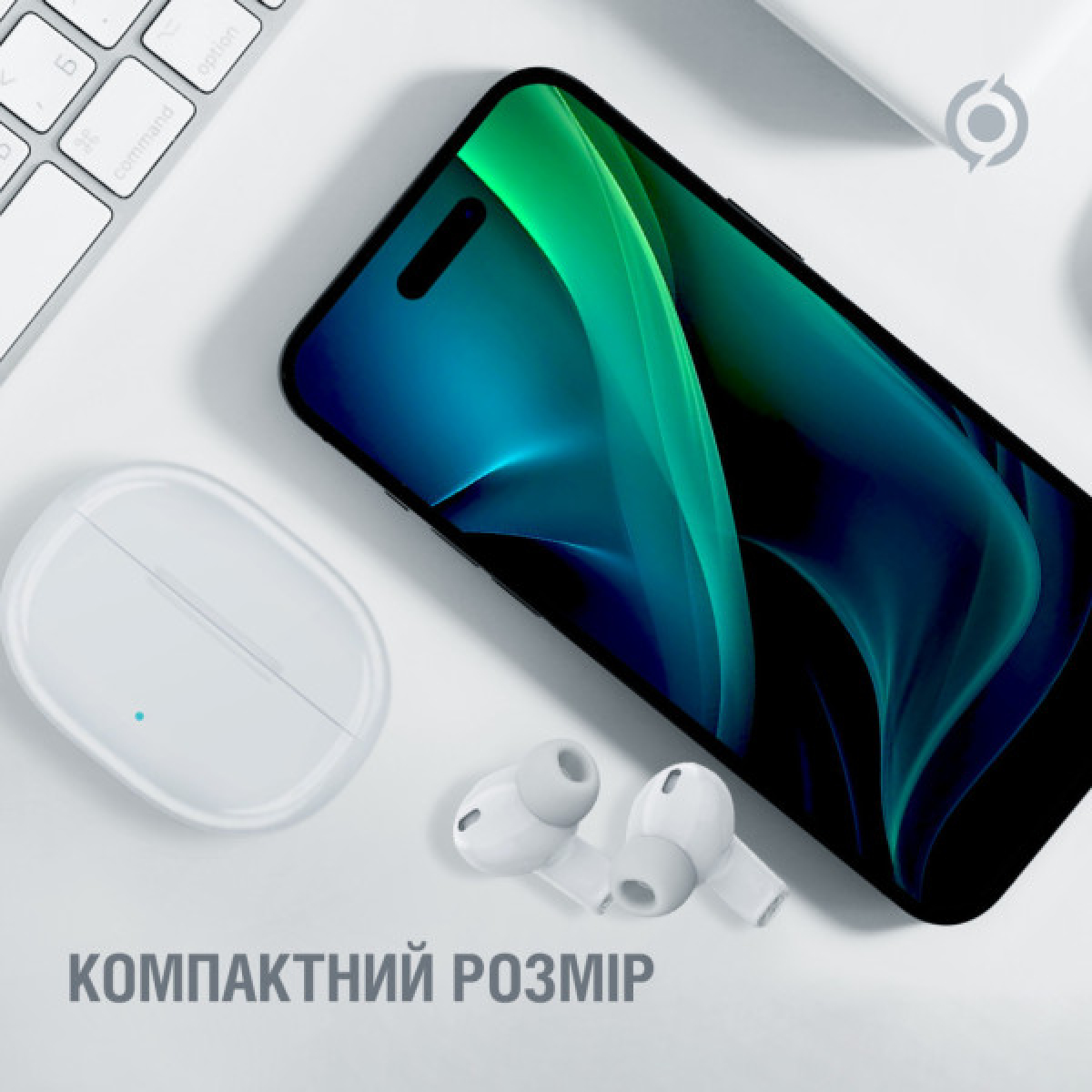 Навушники Piko TWS-HalfMoon White (1283126583391) - Фото 6