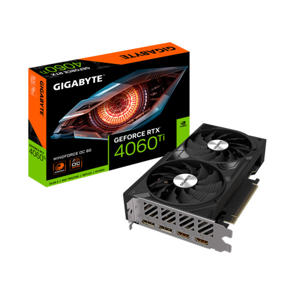 Видеокарта GIGABYTE GeForce RTX4060Ti 8Gb WINDFORCE OC (GV-N406TWF2OC-8GD) - Фото 1