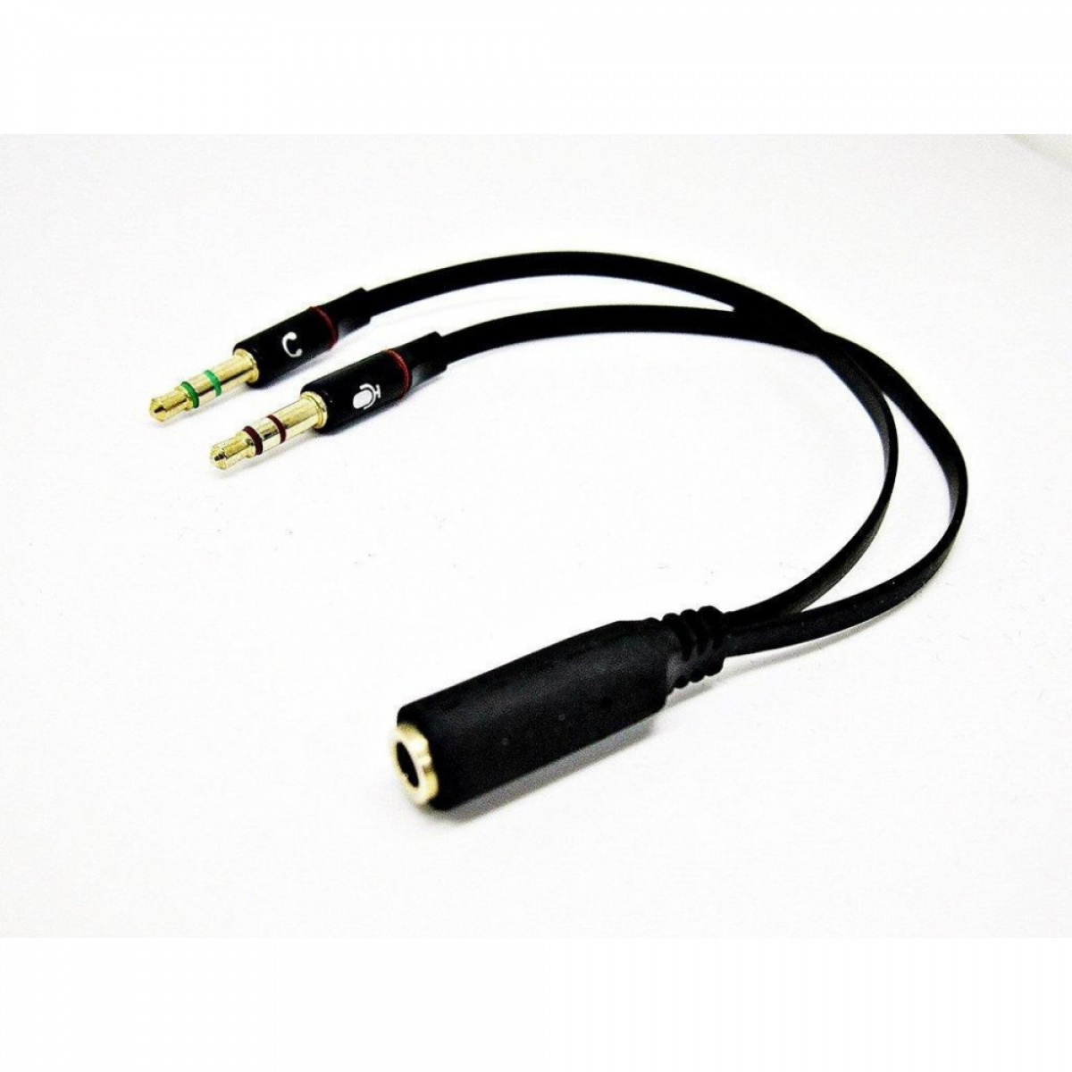 Переходник звуковой ATcom 4pin Jack (M) to 2*3pin (F) 10 см, чорний 