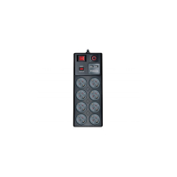 Сетевой фильтр питания REAL-EL RS-8F USB CHARGE 3m, black (EL122300004)