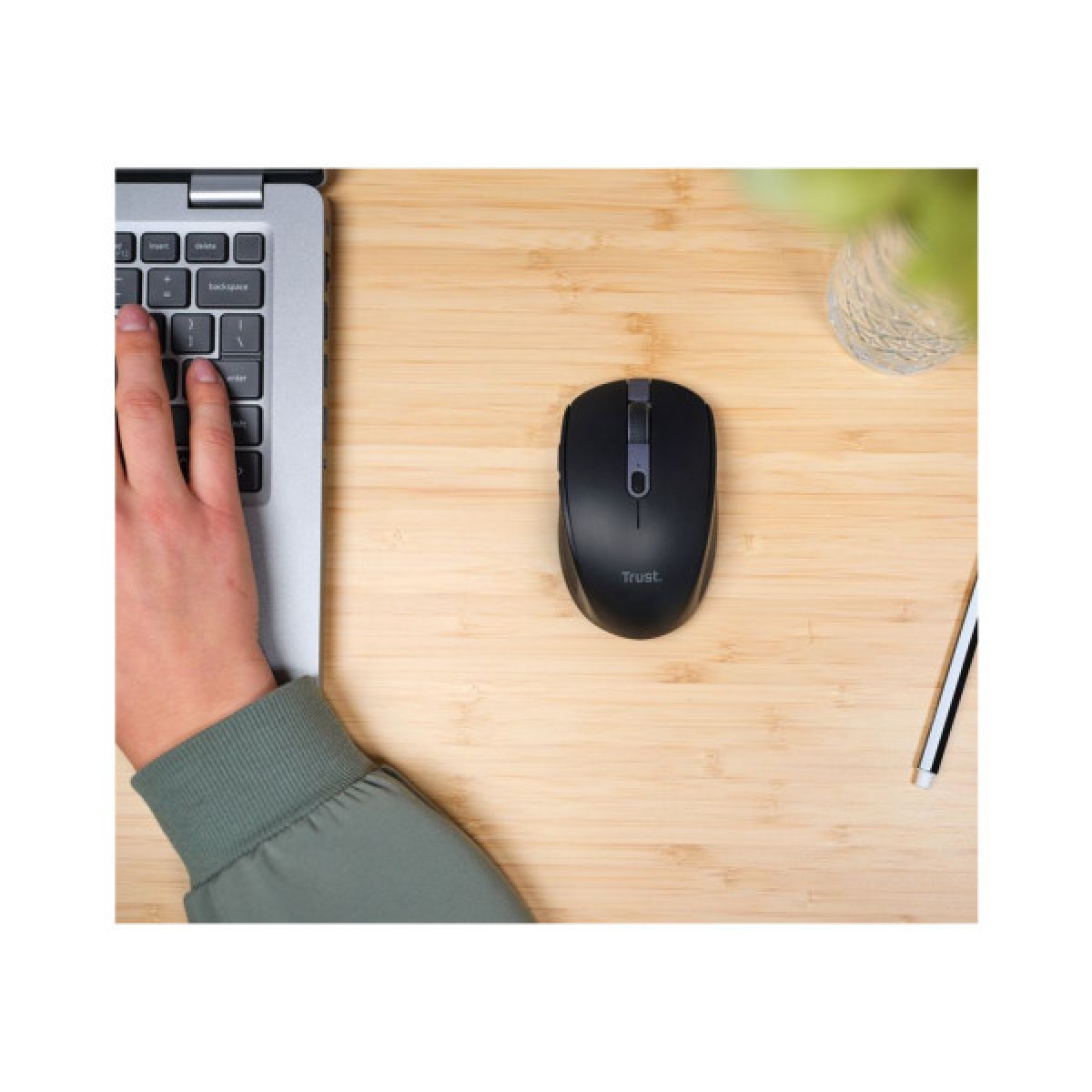 Мишка Trust Ozza compact Bluetooth/Wireless/USB-A Black (24819) - Фото 2