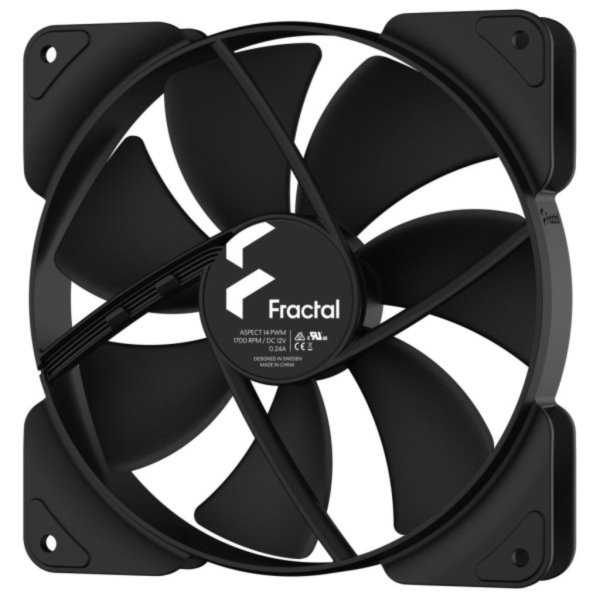 Кулер для корпуса Fractal Design Aspect 14 PWM Black (FD-F-AS1-1403) - Фото 2