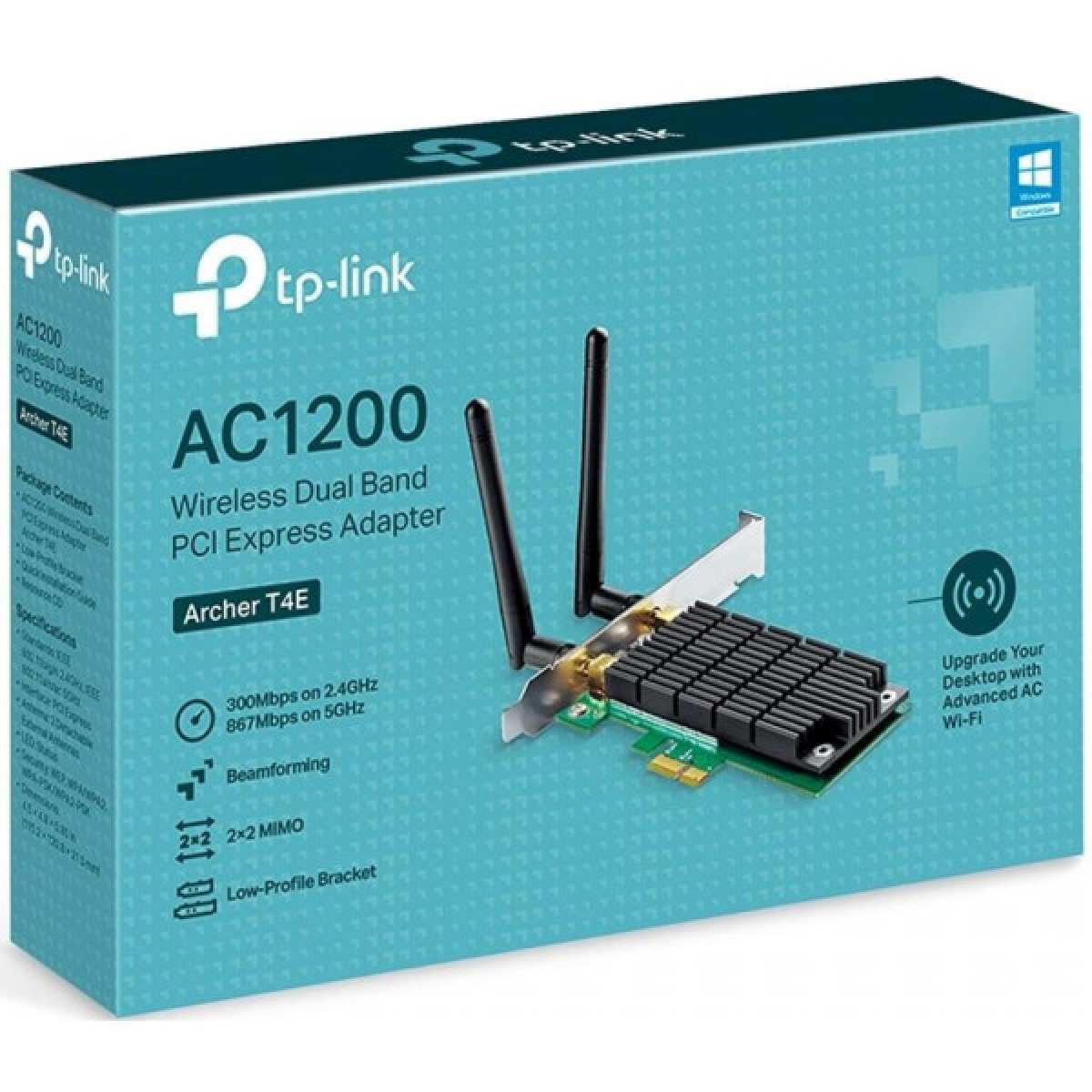 Ретранслятор TP-Link Archer T4E AC1200, PCI Express, Beamforming (ARCHER-T4E) - Фото 6