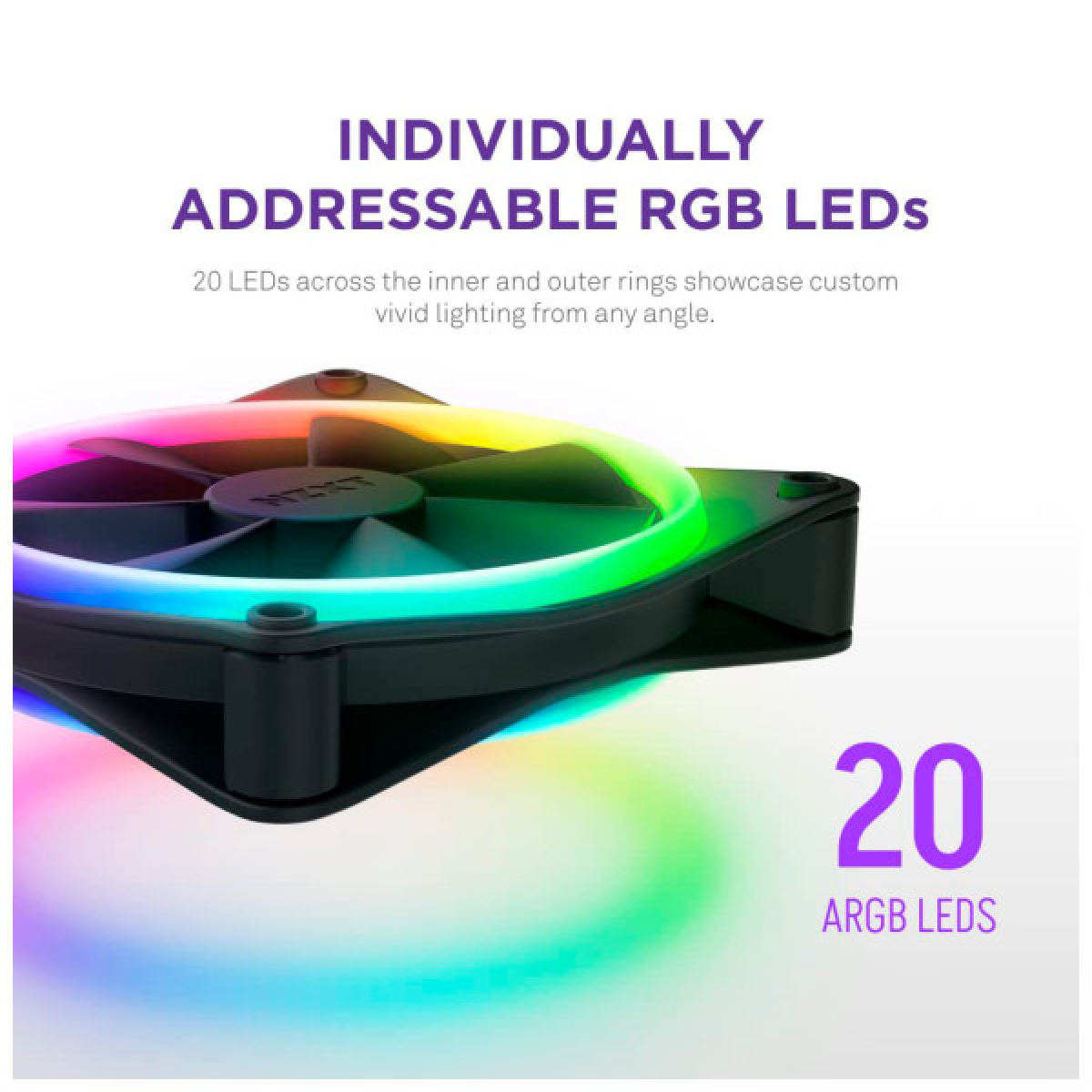 Кулер для корпуса NZXT F140RGB Duo (RF-D14SF-B1) - Фото 9