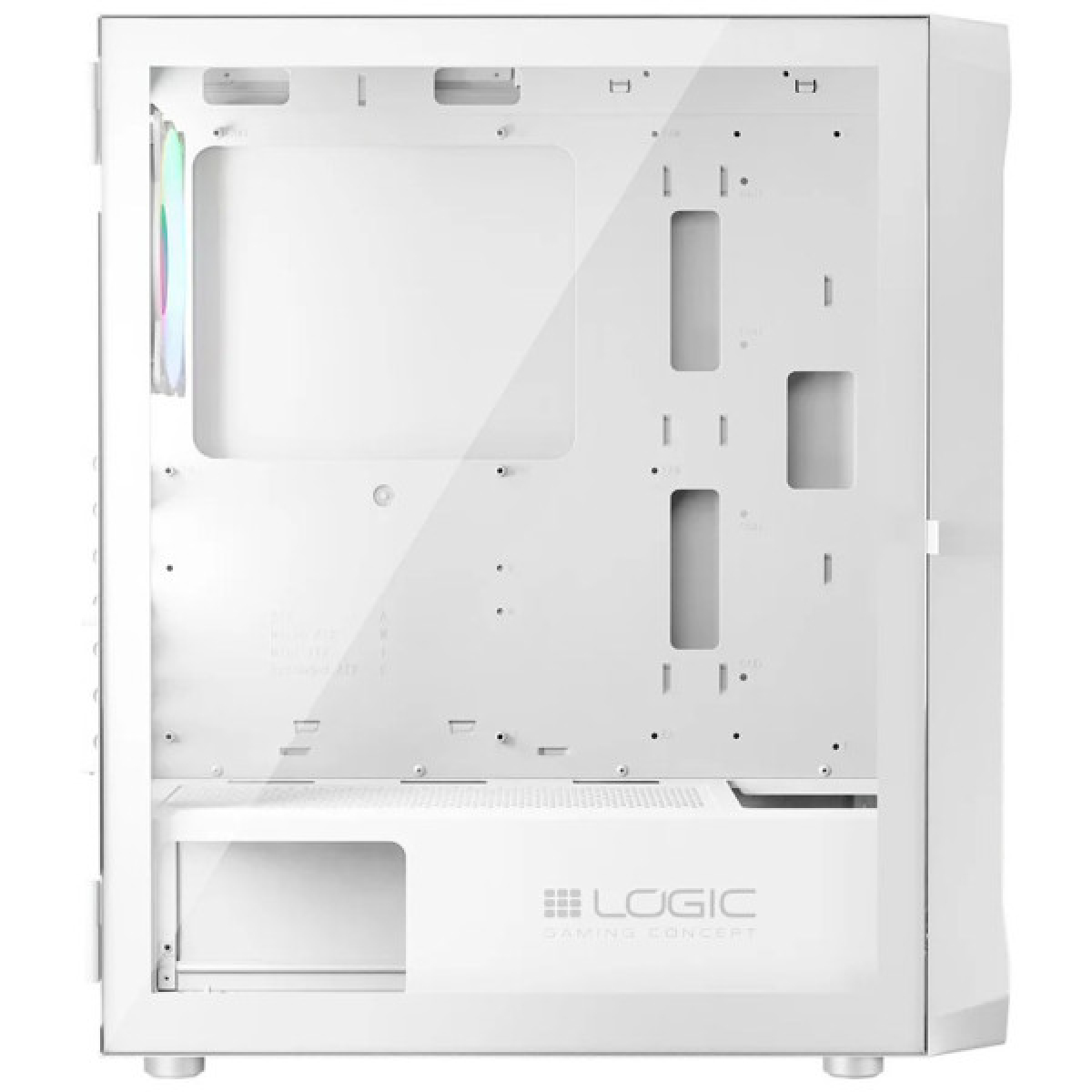 Корпус Logic concept PORTOS MESH+GLASS ARGB fans 3x120mm WHITE (AM-PORTOS-20-0000000-0002) - Фото 5