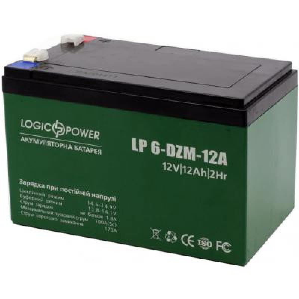 Батарея до ДБЖ LogicPower 12В 12 Ач (6-DZM-12) (3536) - Фото 2