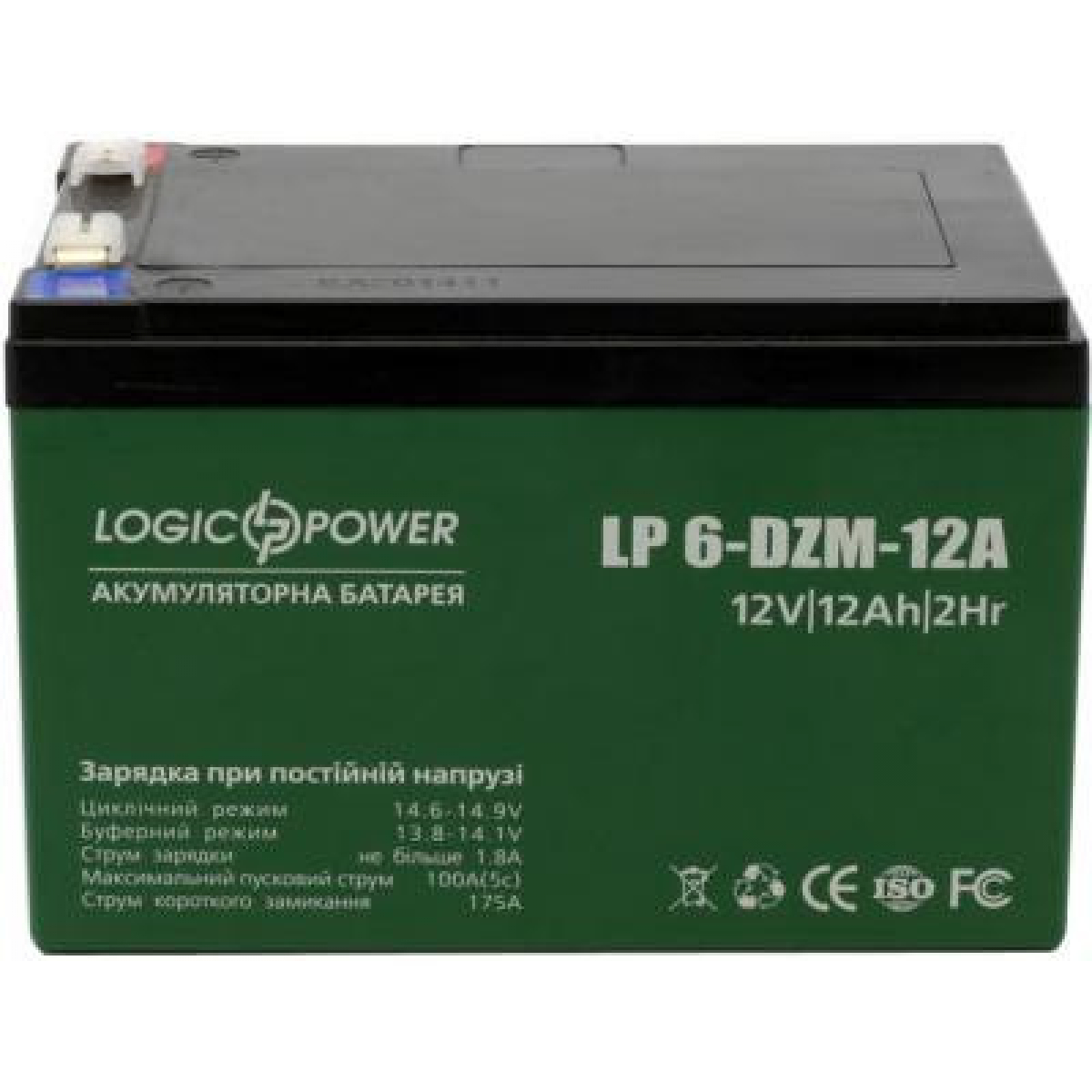 Батарея до ДБЖ LogicPower 12В 12 Ач (6-DZM-12) (3536) - Фото 3