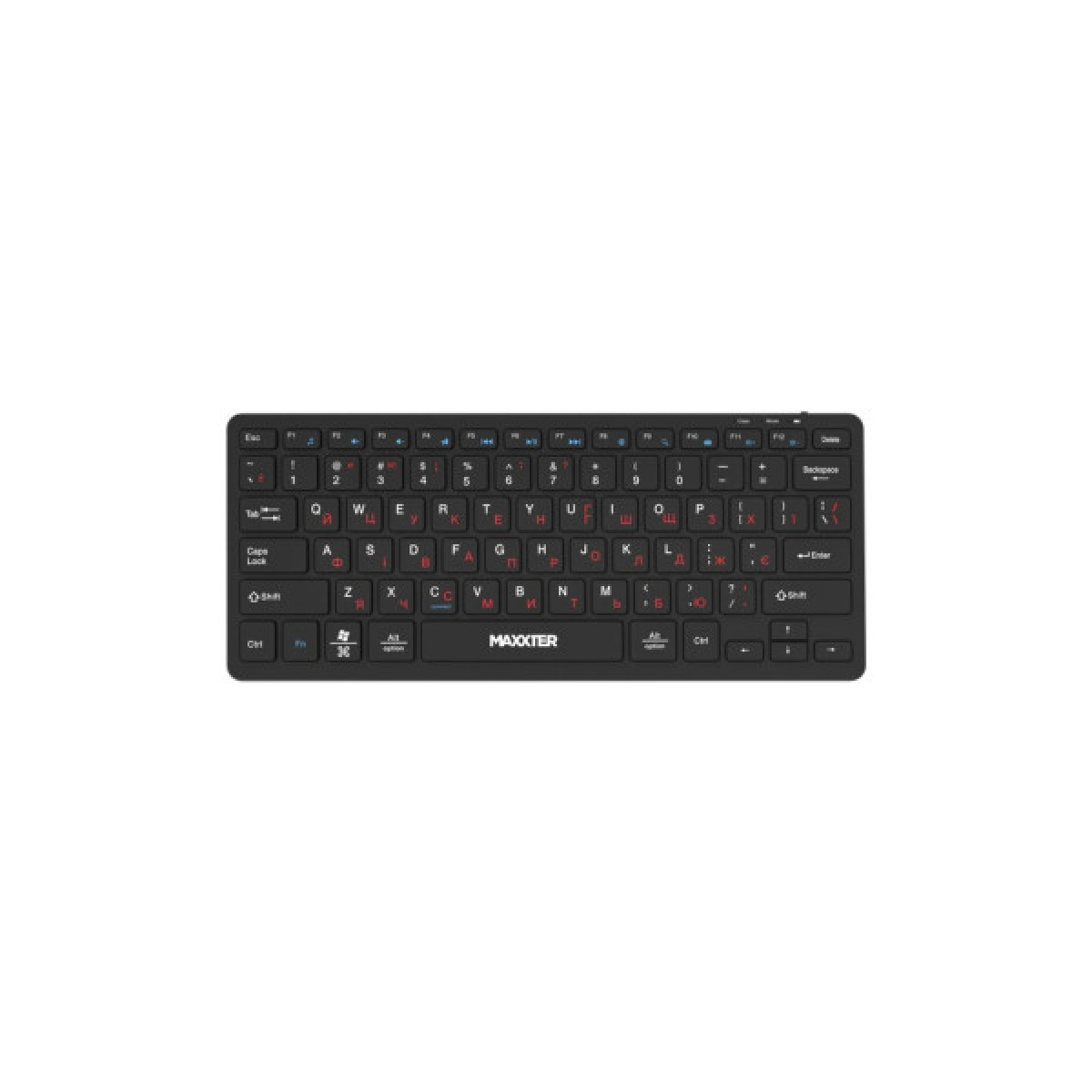 Клавіатура Maxxter KBW-C01B-UA Wireless UA Black (KBW-C01B-UA) - Фото 1