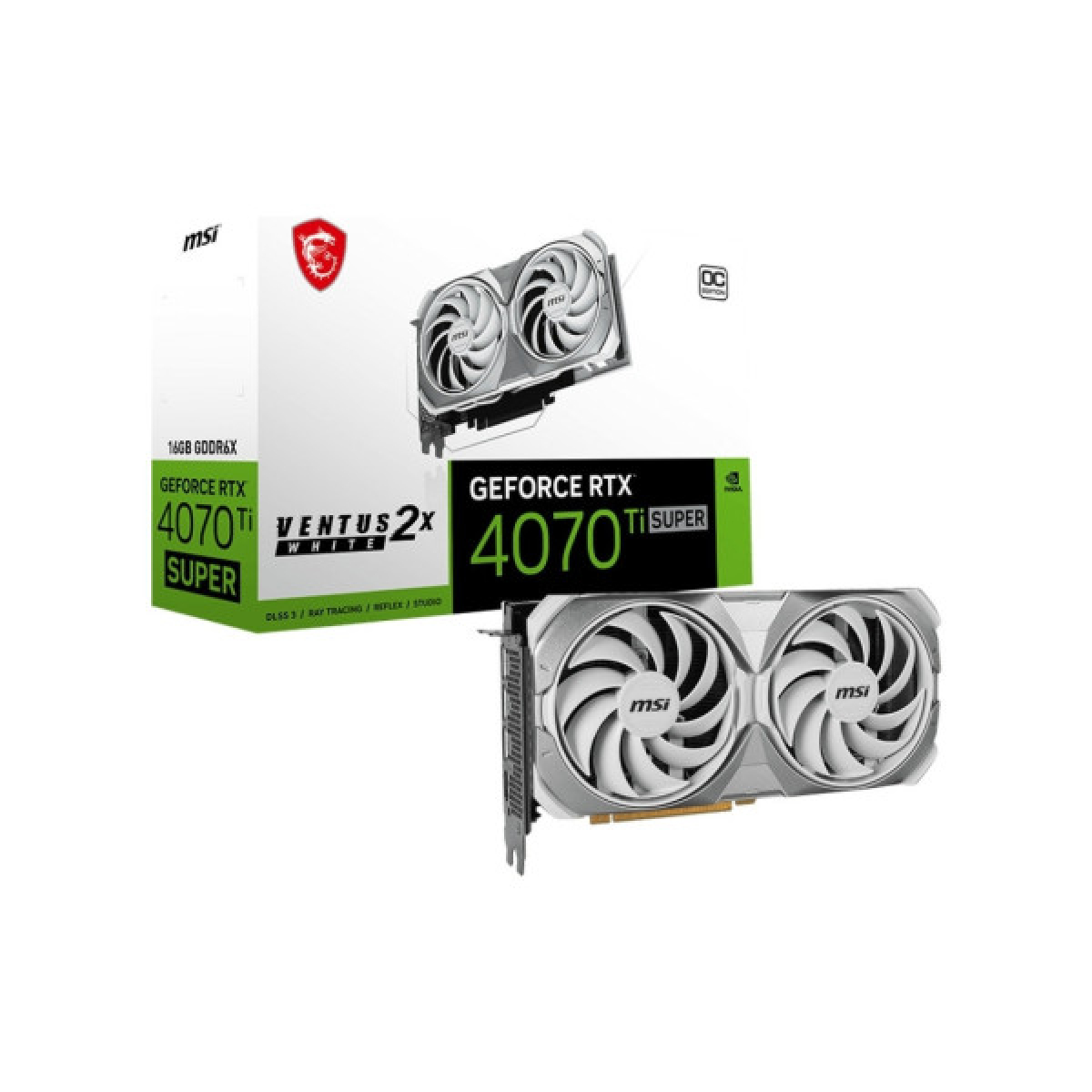 Видеокарта MSI GeForce RTX4070Ti SUPER 16Gb VENTUS 2X OC WHITE (RTX 4070 Ti SUPER 16G VENTUS 2X WHITE OC) - Фото 5