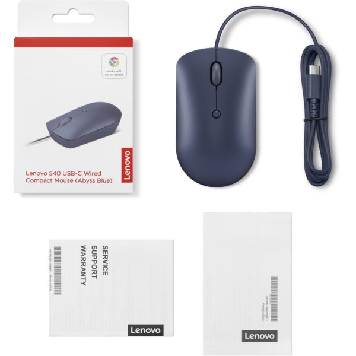 Мишка Lenovo 540 USB-C Wired Abyss Blue (GY51D20878) - Фото 6