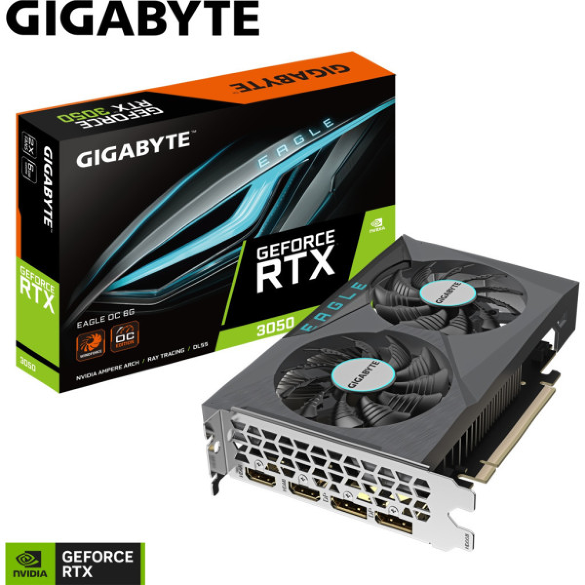 Видеокарта GIGABYTE GeForce RTX3050 6Gb EAGLE OC (GV-N3050EAGLE OC-6GD) - Фото 8