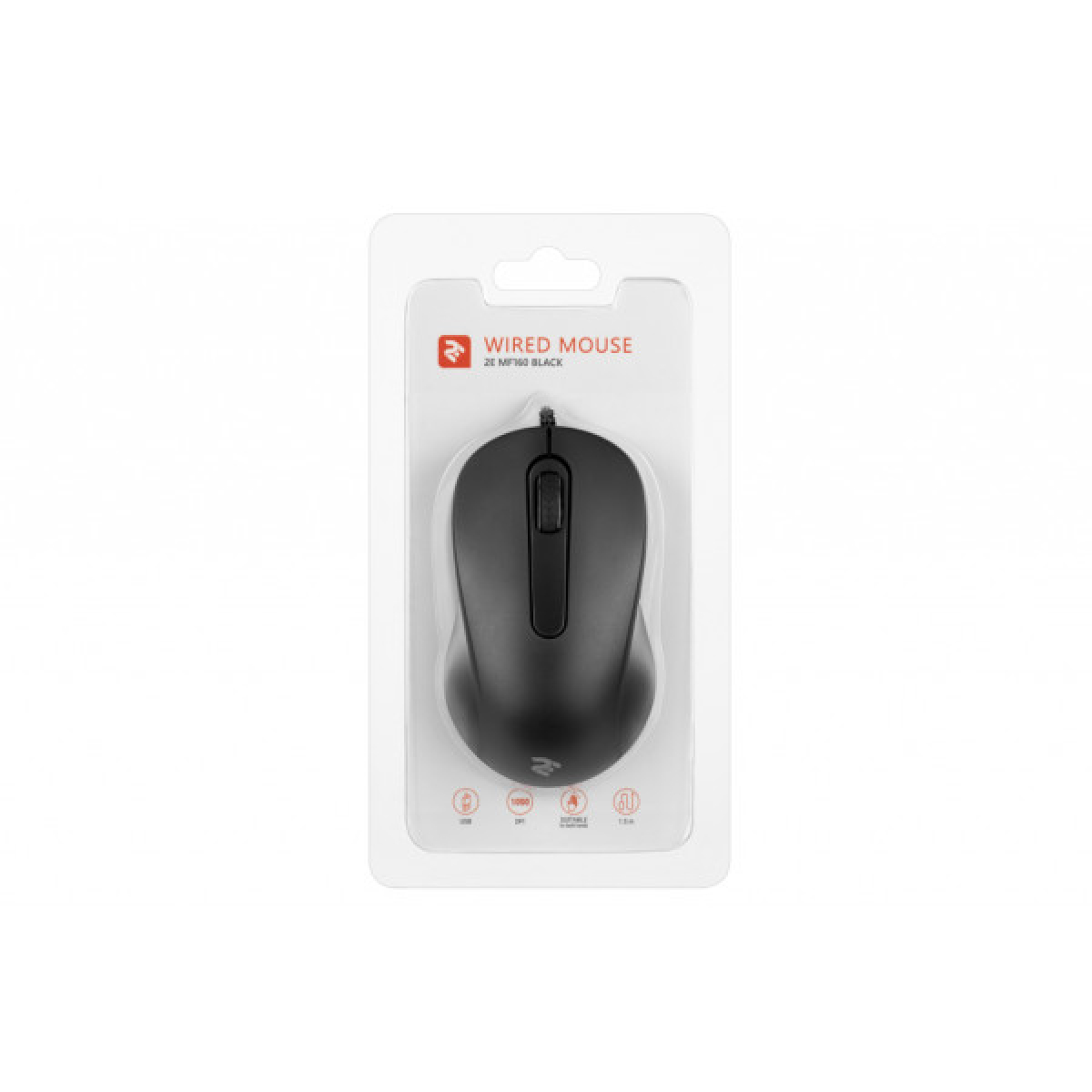Мишка 2E MF160 USB Black (2E-MF160UB) - Фото 3