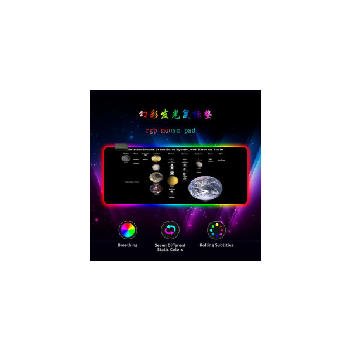 Килимок для мишки Voltronic Planets scales (RGB383B) - Фото 3
