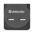 Сетевой фильтр питания Defender DFS 751, 1.8m, 5роз., 2xUSB (99751) - Фото 3