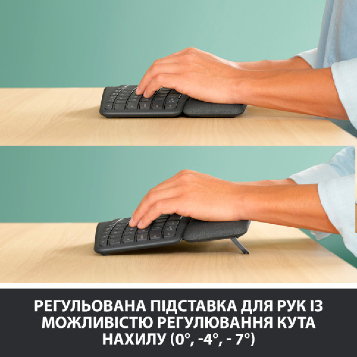 Клавиатура Logitech ERGO K860 Bluetooth/Wireless UA Black (920-010108) - Фото 7