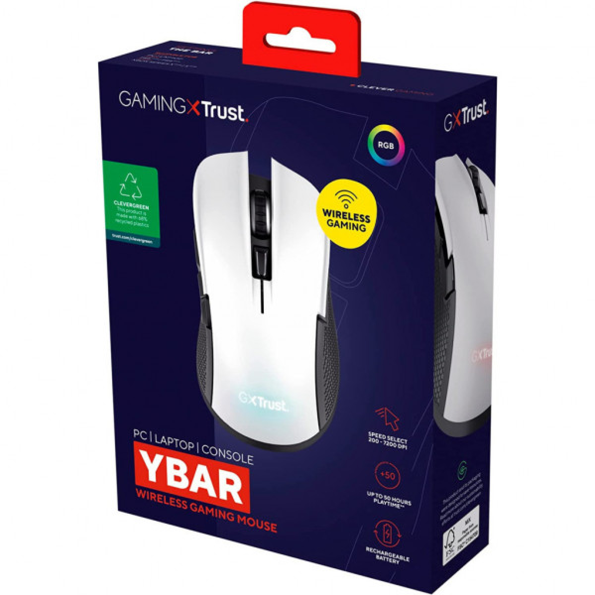 Мышка Trust GXT923 YBAR Wireless White (24889) - Фото 12