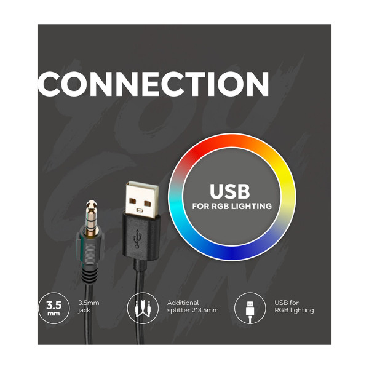 Навушники Canyon GH-6 Shadder Gaming 3.5 мм RGB Black (CND-SGHS6B) - Фото 9