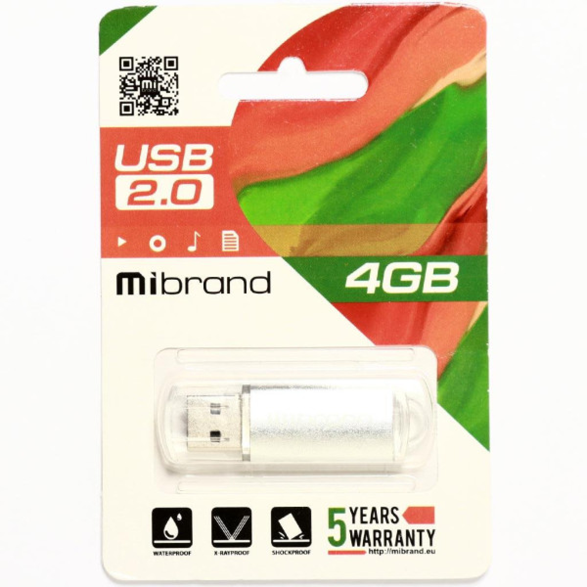 USB флеш накопитель Mibrand 4GB Cougar Silver USB 2.0 (MI2.0/CU4P1S) - Фото 2