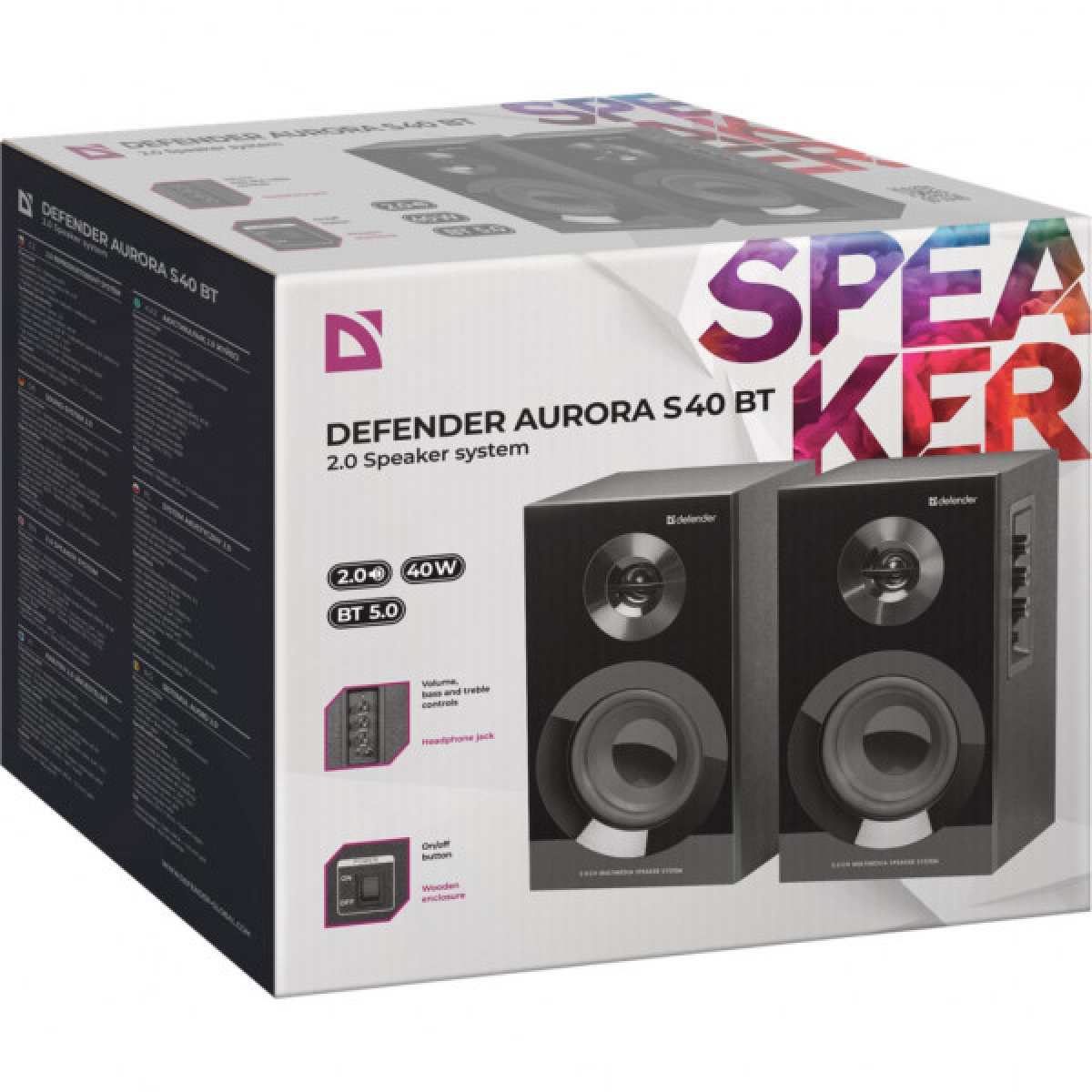 Акустическая система Defender Aurora S40 Bluetooth Black (65240) - Фото 4