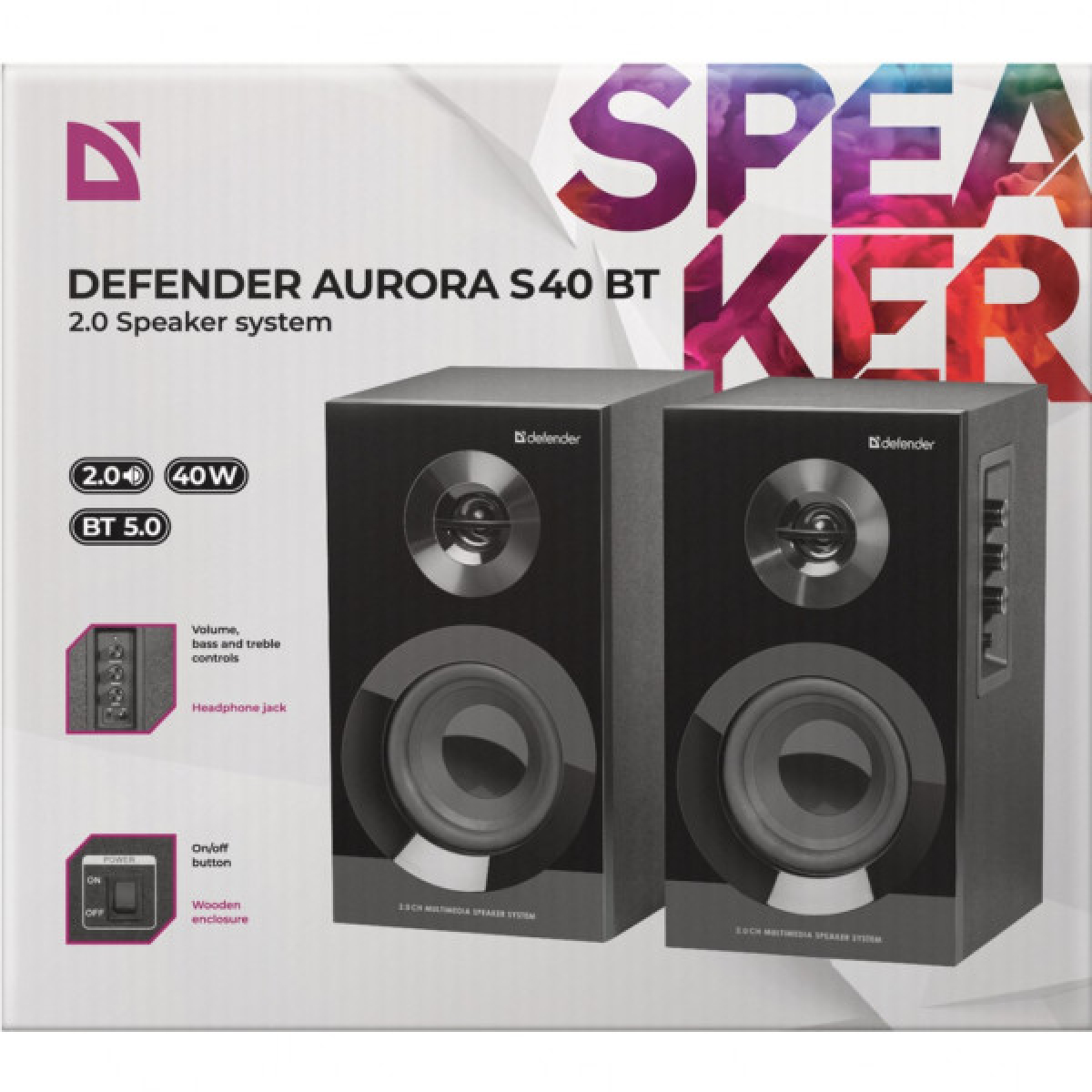 Акустическая система Defender Aurora S40 Bluetooth Black (65240) - Фото 5