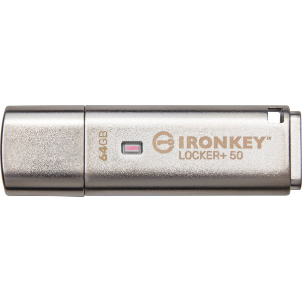 USB флеш накопичувач Kingston 64GB IronKey Locker Plus 50 AES Encrypted USB 3.2 (IKLP50/64GB) - Фото 3